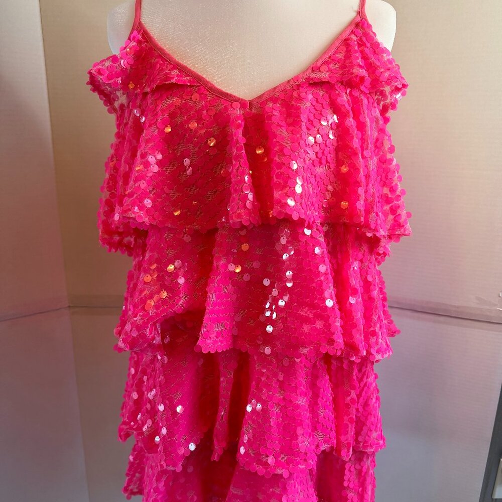 Barbie Pink Sequin Mid-dress